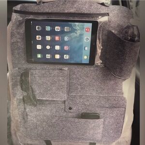 NWT Back seat organizer simple Installation,Gray,Universal straps fits most back